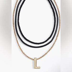 Open Edit Interchangeable Initial Pendant Necklaces - Letter L